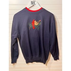 24 Winter Birds Christmas Grandma Crewneck Medium